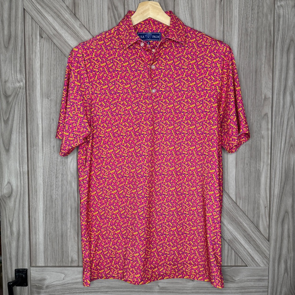 USA Palm Darty Silky Soft Golf Polo Shirt | Mens Small